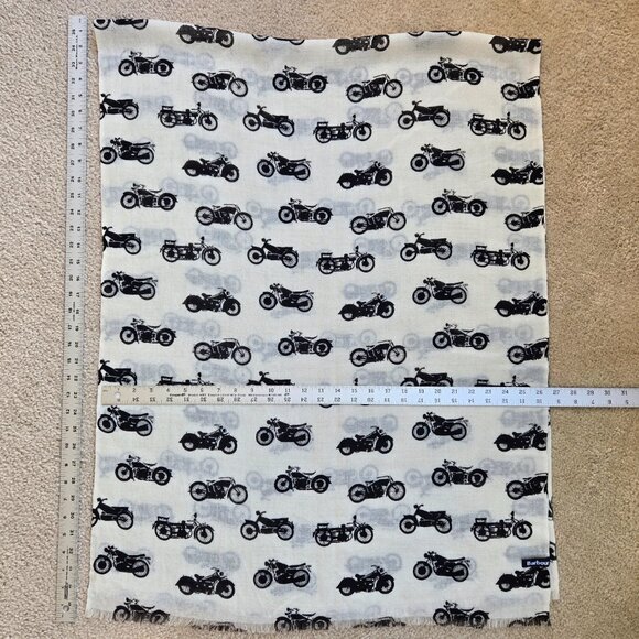 NWOT Barbour Lightweight Lambswool Woven Scarf Motorcycles - Picture 4 of 10